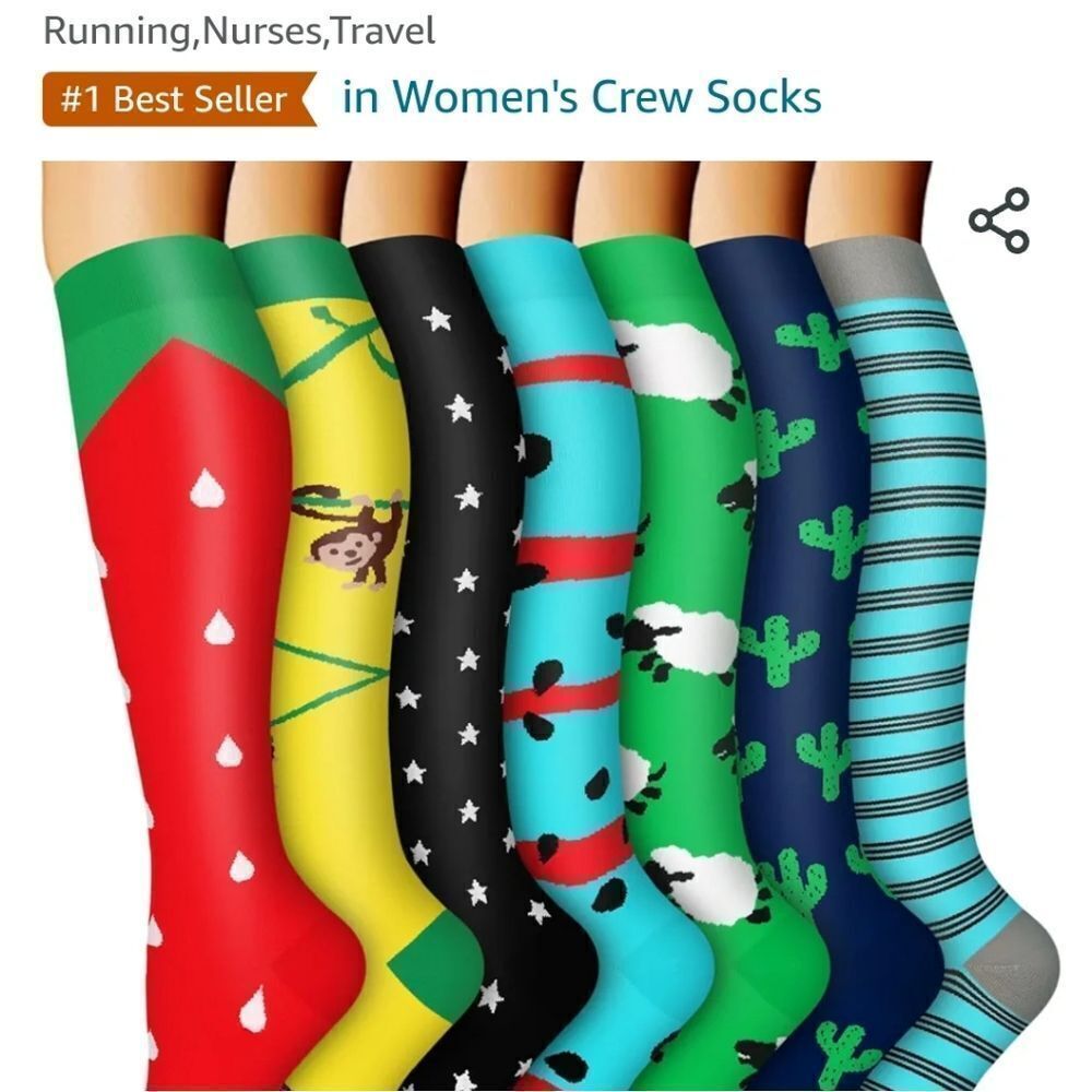 Brand new women's compression socks 6 pair